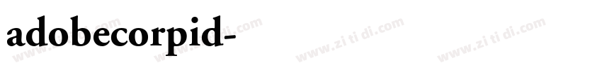 adobecorpid字体转换