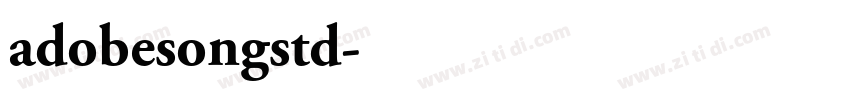 adobesongstd字体转换