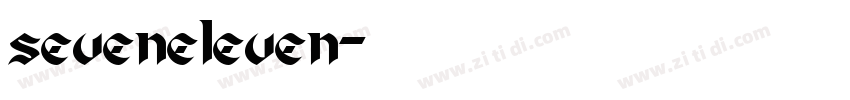 seveneleven字体转换