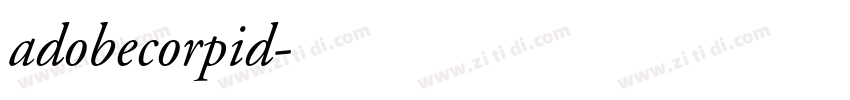 adobecorpid字体转换