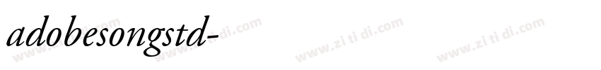 adobesongstd字体转换