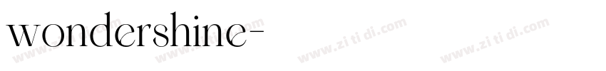 wondershine字体转换