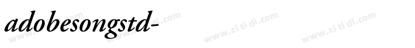 adobesongstd字体转换