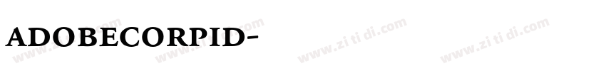 adobecorpid字体转换