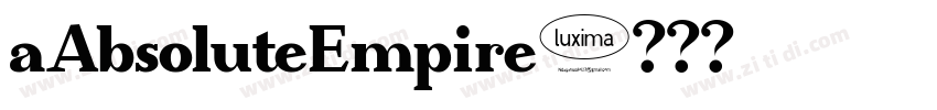 aAbsoluteEmpire字体转换