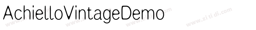AchielloVintageDemo字体转换
