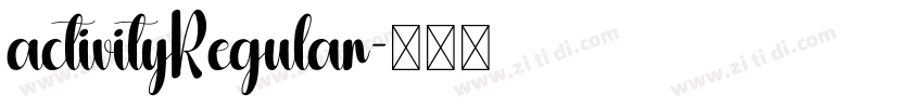 activityRegular字体转换