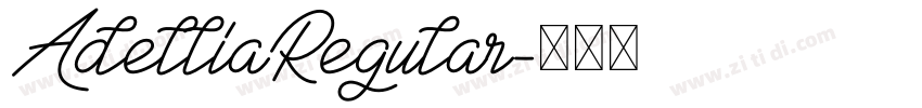 AdelliaRegular字体转换