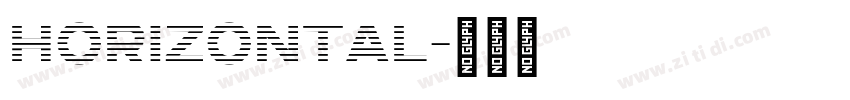 Horizontal字体转换