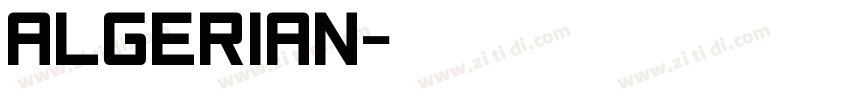 Algerian字体转换