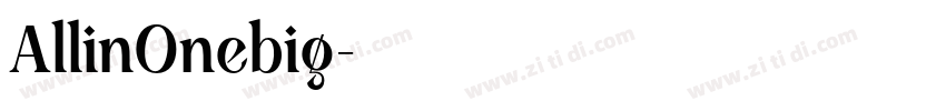 AllinOnebig字体转换