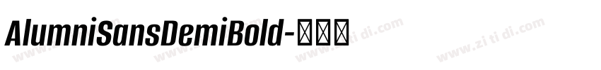 AlumniSansDemiBold字体转换