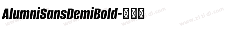 AlumniSansDemiBold字体转换