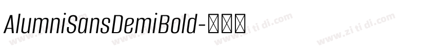 AlumniSansDemiBold字体转换