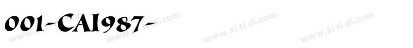 001-CAI987字体转换