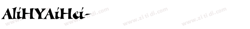 AliHYAiHei字体转换