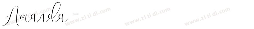 Amanda，字体转换