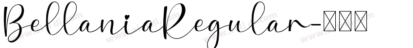 BellaniaRegular字体转换