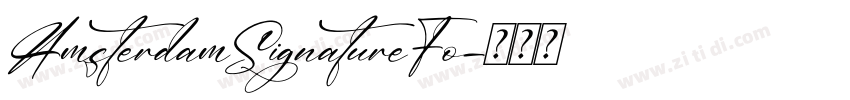 AmsterdamSignatureFo字体转换