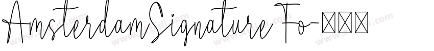 AmsterdamSignatureFo字体转换
