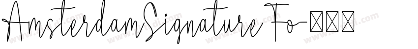 AmsterdamSignatureFo字体转换