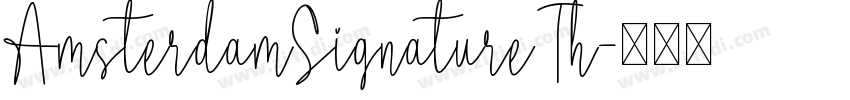 AmsterdamSignatureTh字体转换