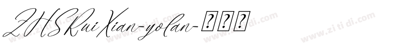 ZHSRuiXian-yolan字体转换
