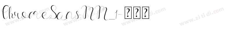 ChromeSansMM_1字体转换