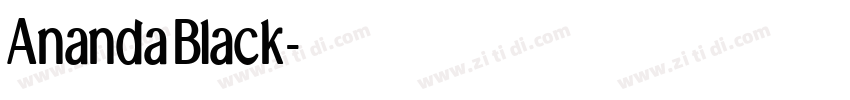AnandaBlack字体转换
