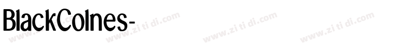 BlackColnes字体转换