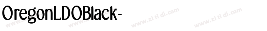OregonLDOBlack字体转换
