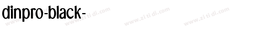 dinpro-black字体转换