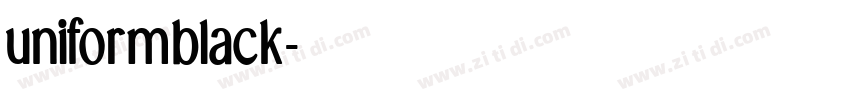 uniformblack字体转换
