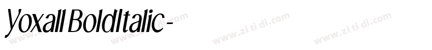 YoxallBoldItalic字体转换