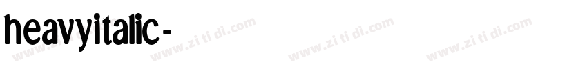 heavyitalic字体转换