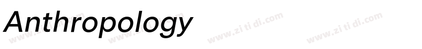 Anthropology字体转换