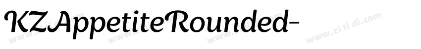 KZAppetiteRounded字体转换