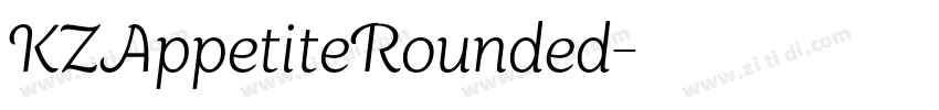 KZAppetiteRounded字体转换