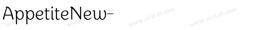 AppetiteNew字体转换