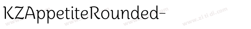KZAppetiteRounded字体转换