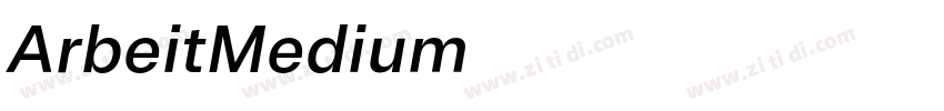 ArbeitMedium字体转换