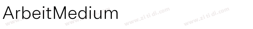 ArbeitMedium字体转换