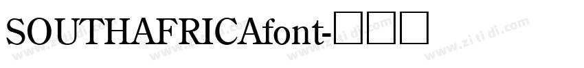 SOUTHAFRICAfont字体转换