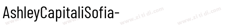 AshleyCapitaliSofia字体转换