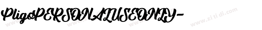 PligoPERSONALUSEONLY字体转换