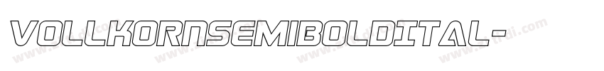 VollkornSemiBoldItal字体转换