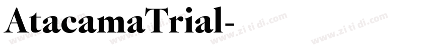 AtacamaTrial字体转换