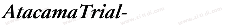 AtacamaTrial字体转换