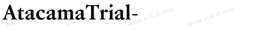 AtacamaTrial字体转换