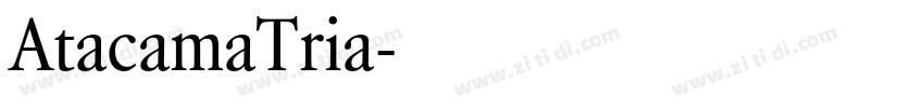 AtacamaTria字体转换